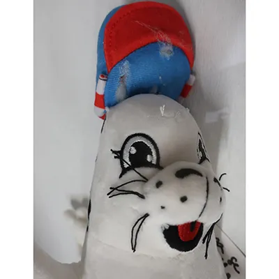 Plush toy in the form of an animal.