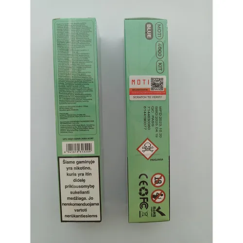 Disposable electronic cigarette. The product consists of a battery and a replaceable, non refillable, cartridge.