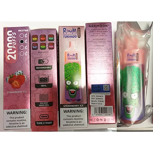 Disposable electronic cigarette with flavoured liquid. Manufacturing date 30/06/2024, expiry date 30/06/2025.