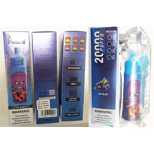 Disposable electronic cigarette with flavoured liquid. Manufacturing date 30/06/2024, expiry date 30/06/2025.