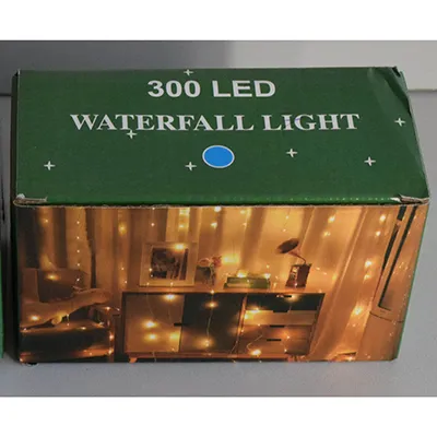 Lighting chain with 300 pieces of non-replaceable LEDs, a flashing unit, white, transparent electric wire and a socket that allows expansions with additional units.