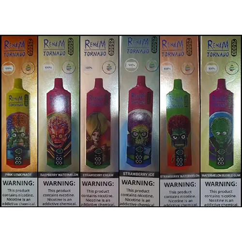 Disposable electronic cigarette, with a capacity of 25000 puffs and flavoured liquid.