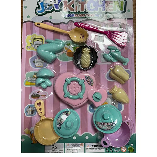 Set of plastic toys imitating vegetables and fruits
