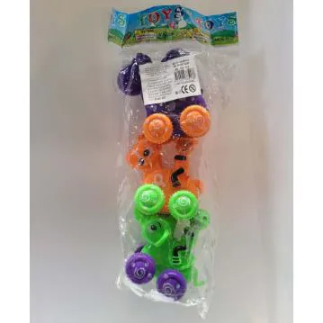 Pack of three plastic toy animal-shaped cars.