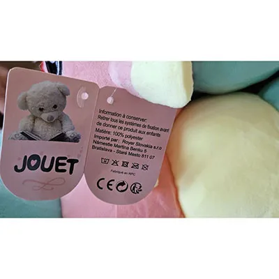 Caterpillar soft toy in pastel colours