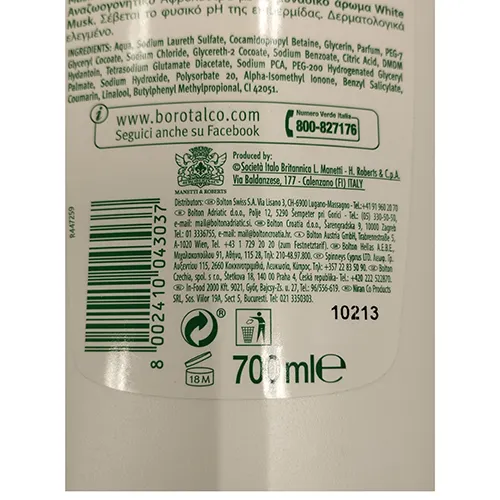 BOROTALCO - Bath and shower gel