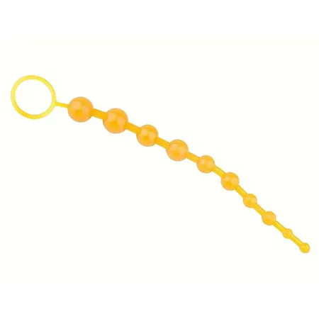 Yellow plastic orgasm balls. Product sold online, in particular via TEMU.