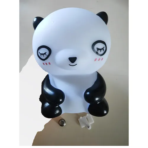 Night light; in the shape of a panda, powered by a LR44 button battery. Product sold online, in particular via gifi.fr