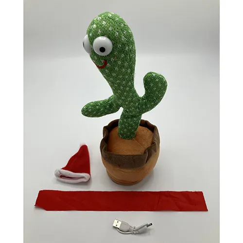 Cactus shaped battery-operated toy, 30 cm in height.