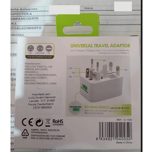 GREEN LYCA - Travel adaptor