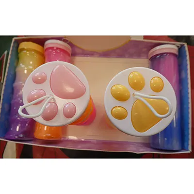 Multi-coloured slime.