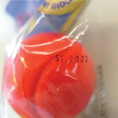 Soft balls, in red, blue and yellow colours.