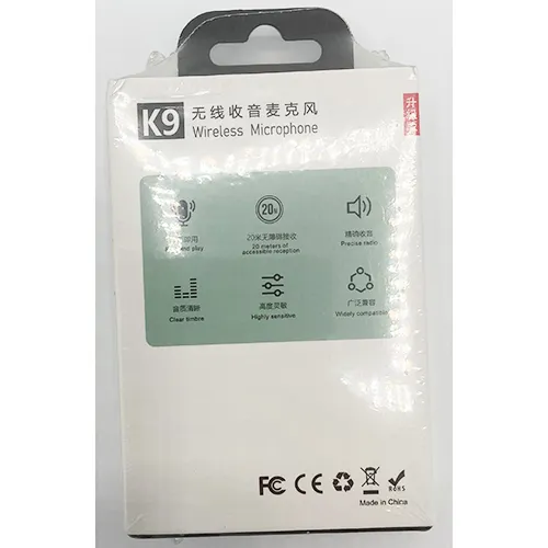 Wireless microphone. Product sold, in particular online via Wish.