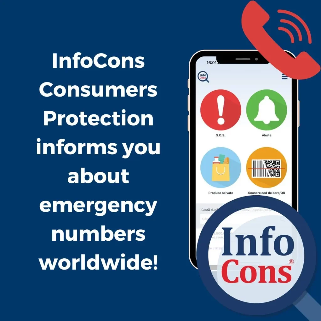 InfoCons Consumers Protection informs you about emergency numbers worldwide!