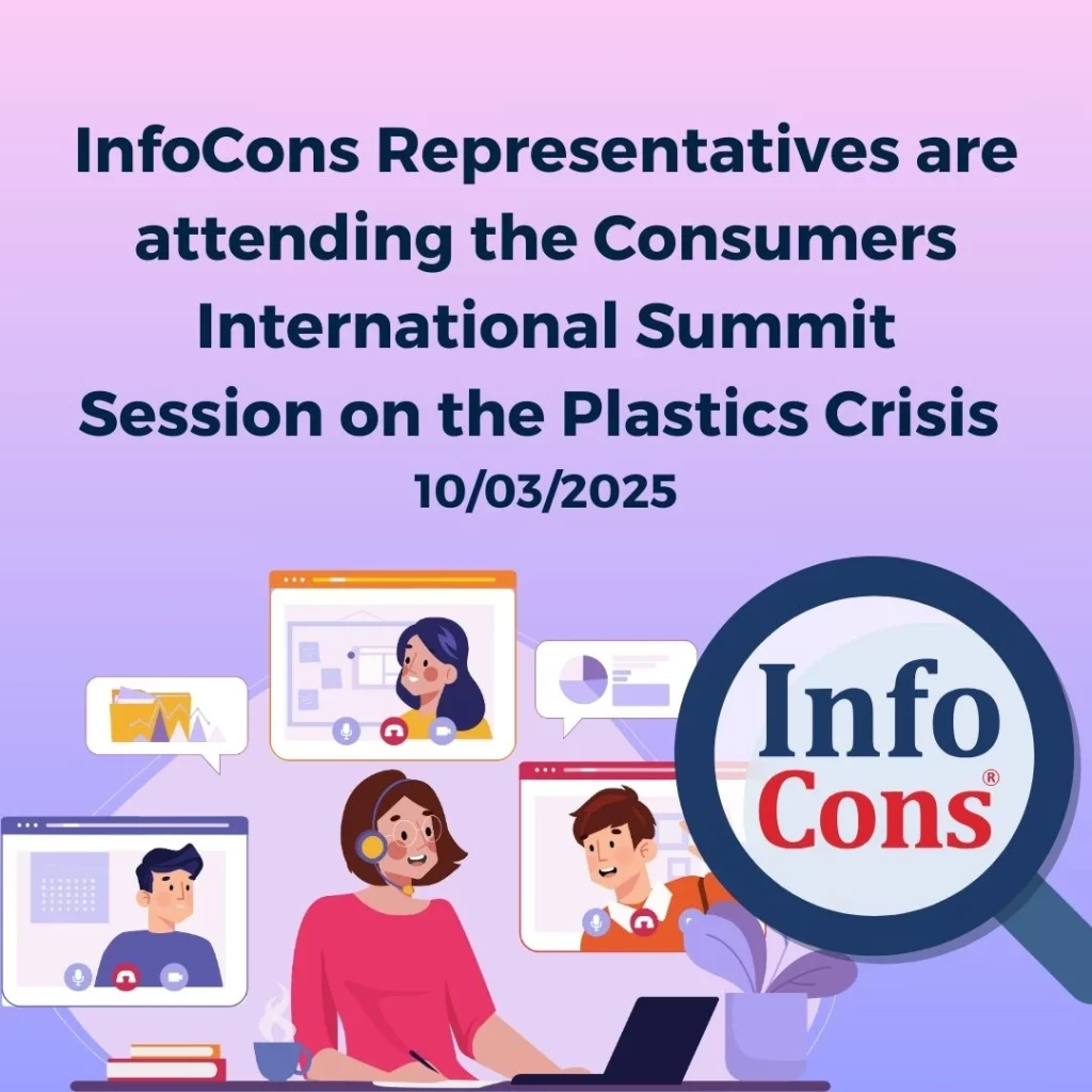 InfoCons Representatives are attending the Consumers International Summit Session on the Plastics Crisis