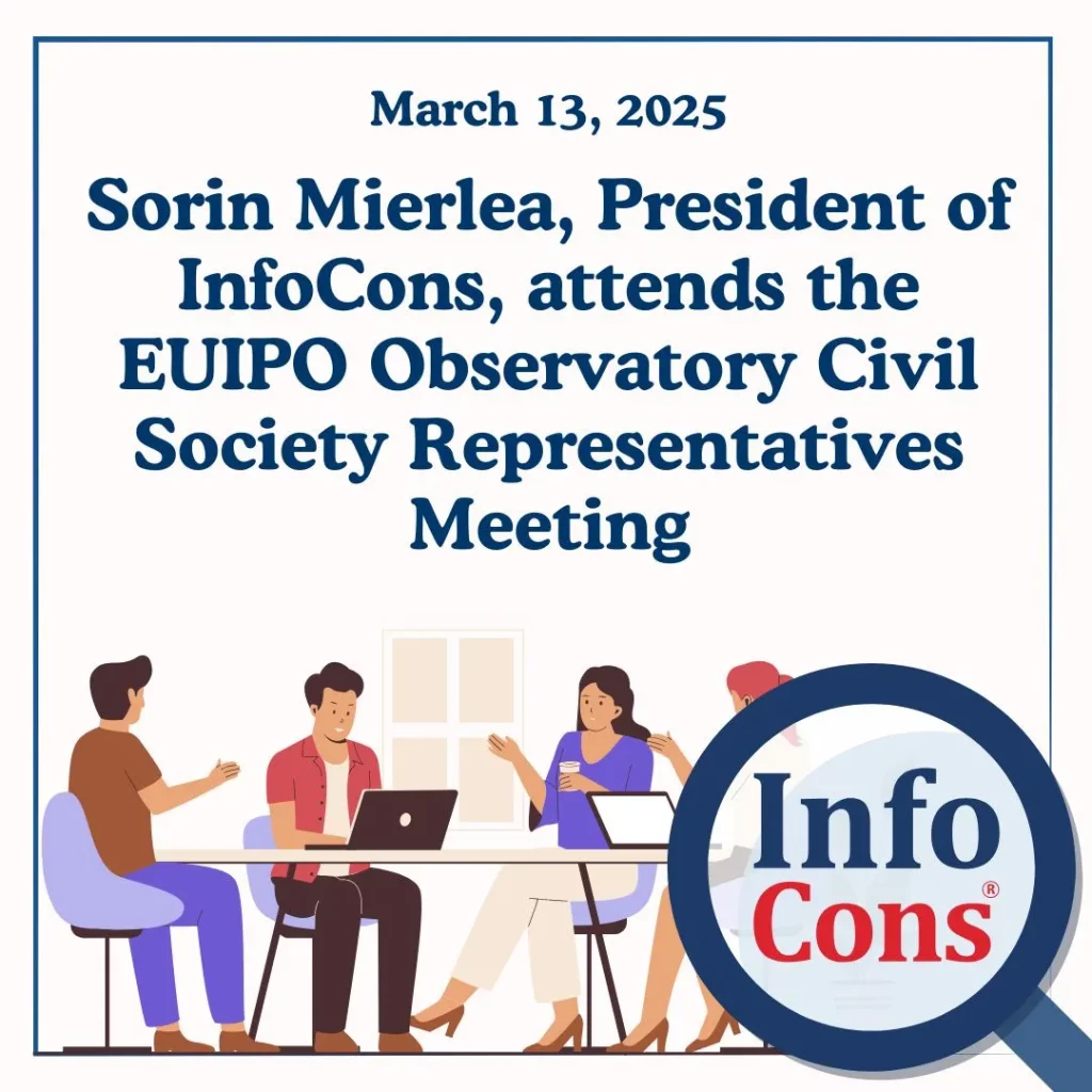 Sorin Mierlea , President of InfoCons Consumer Protection , attends the EUIPO Observatory Civil Society Representatives Meeting