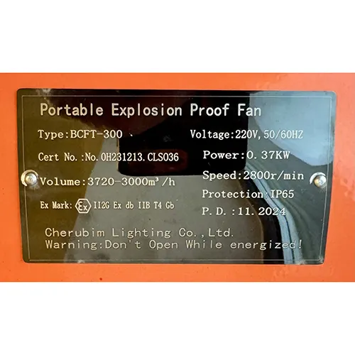 CHERUBIM - Explosion proof fan