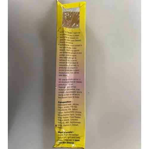 Skin lightening lotion, 250 ml. Product sold online, in particular via www.cdiscount.com.