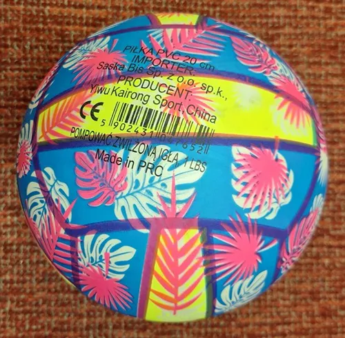 Plastic ball, with a 20 cm diameter.