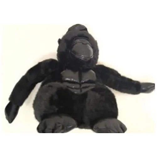 Large stuffed plush gorilla with a PVC chest hands and feet, and brown button eyes. Item number: K2-17.