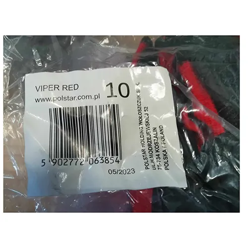 Protective gloves against mechanical injuries, made of polyester (nylon), coated with rough latex. Size 10.