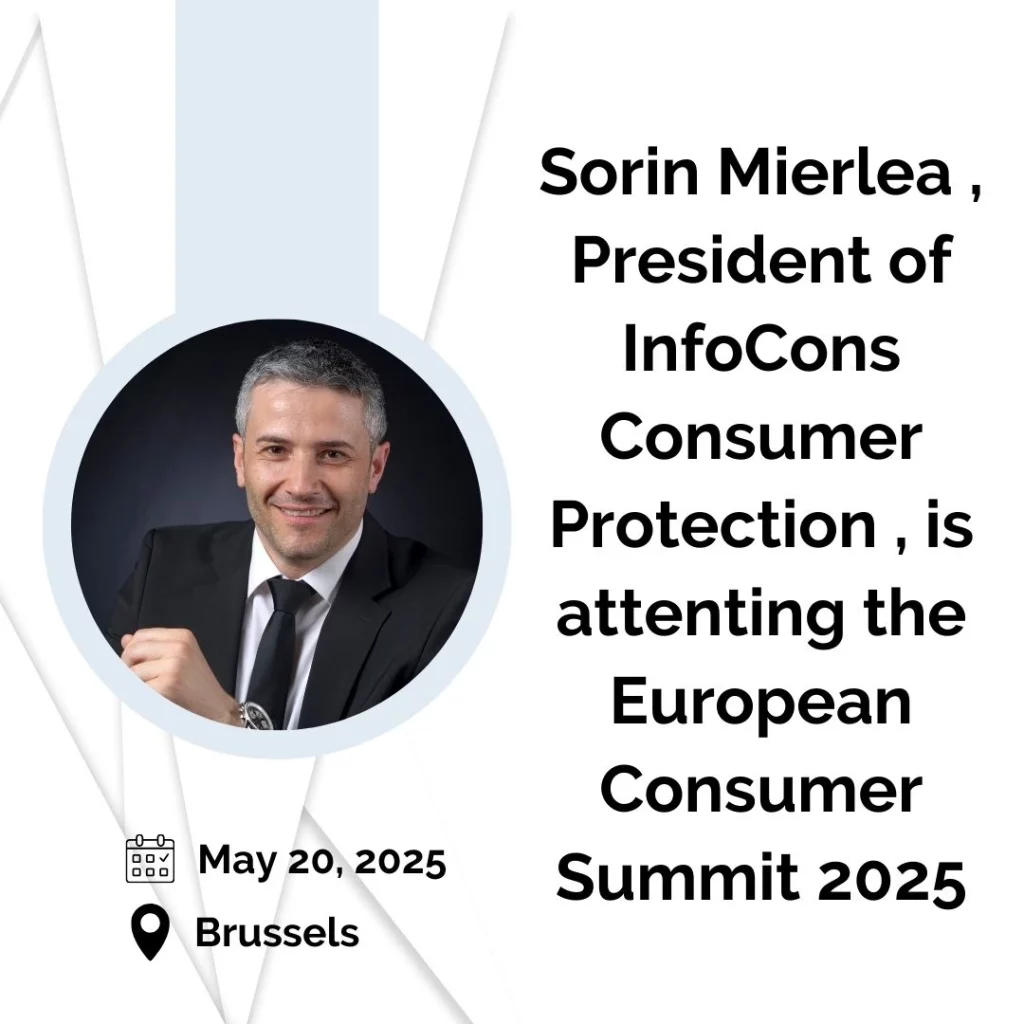 Sorin Mierlea , President of InfoCons Consumer Protection , is attenting the European Consumer Summit 2025