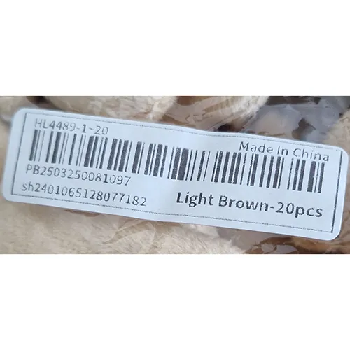 A teddy bear soft toy. The packaging contains 20 toys. Product sold online, in particular via Shein.