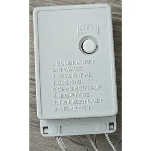 Lighting chain containing 280 non-replaceable LED light sources. The product includes a device for changing lighting modes.