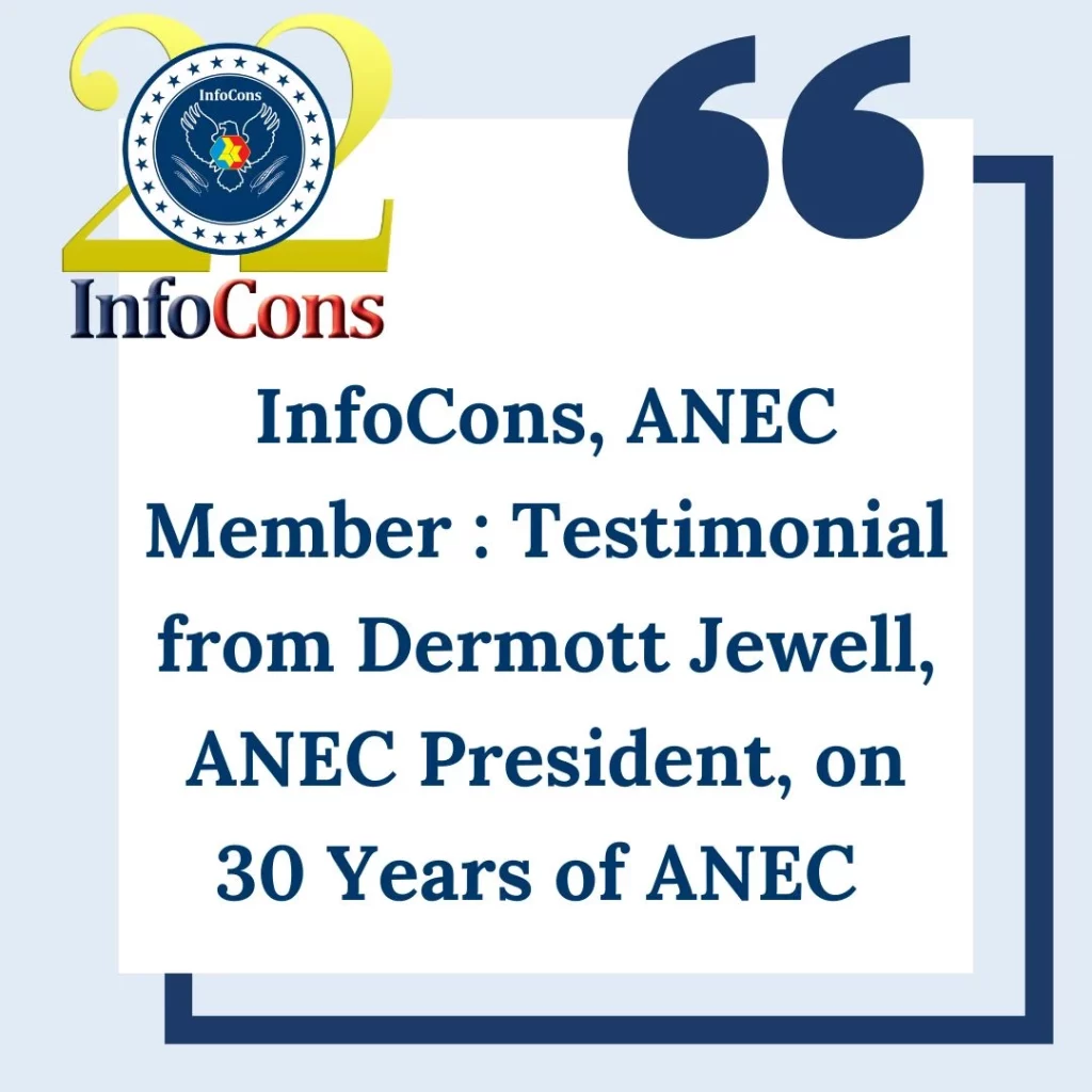 InfoCons – Consumers Protection, ANEC Member : Testimonial from Dermott Jewell, ANEC President, on 30 Years of ANEC