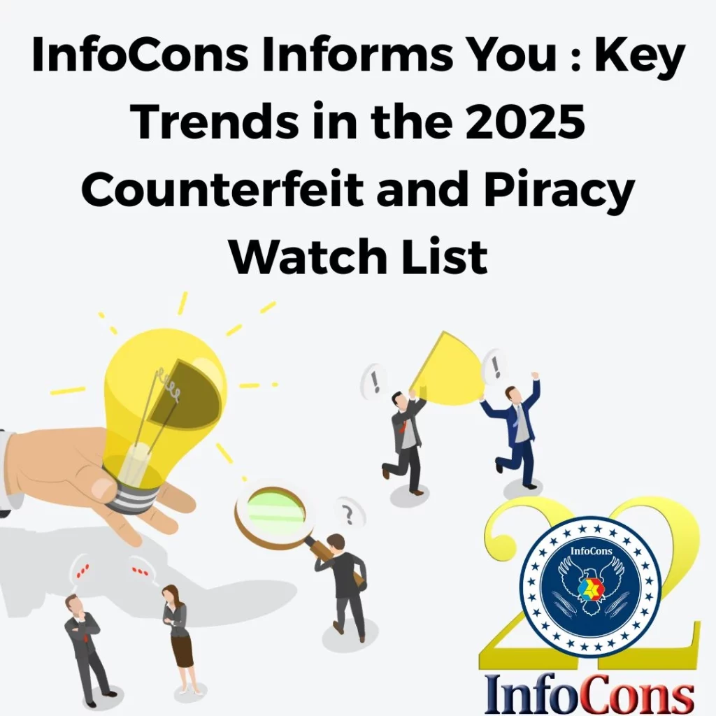 InfoCons Consumers Protection Informs You : Key Trends in the 2025 Counterfeit and Piracy Watch List