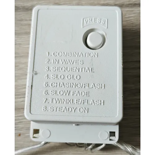 Lighting chain that consists of non-replaceable LED light sources and a device for changing lighting modes.