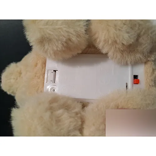 Battery-operated plush toy rabbit. Product sold online, in particular via Amazon.