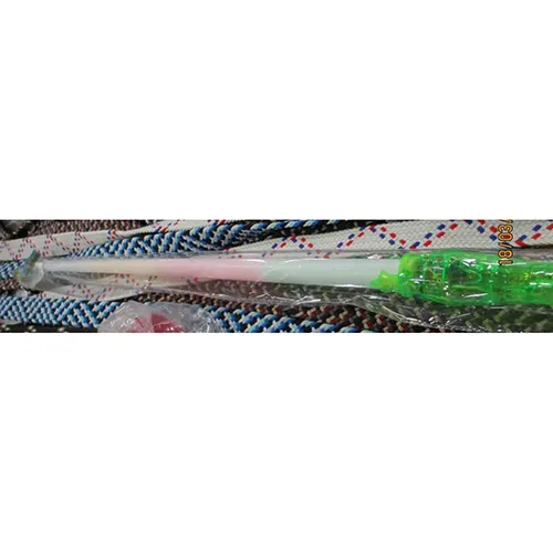 Battery-operated plastic toy sword with build-in light and sound.