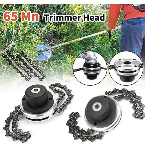 Flail-type cutting attachment with two chainsaw chains. Product sold online, in particular via Kaufland Online Marketplace (Identification number: 536820496).