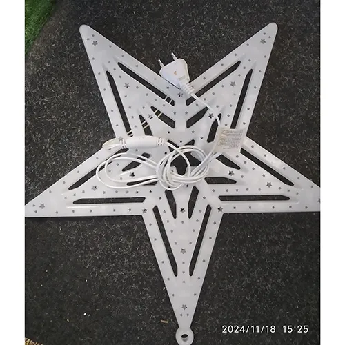 White star-shaped lighting chain with 35 LED lights.