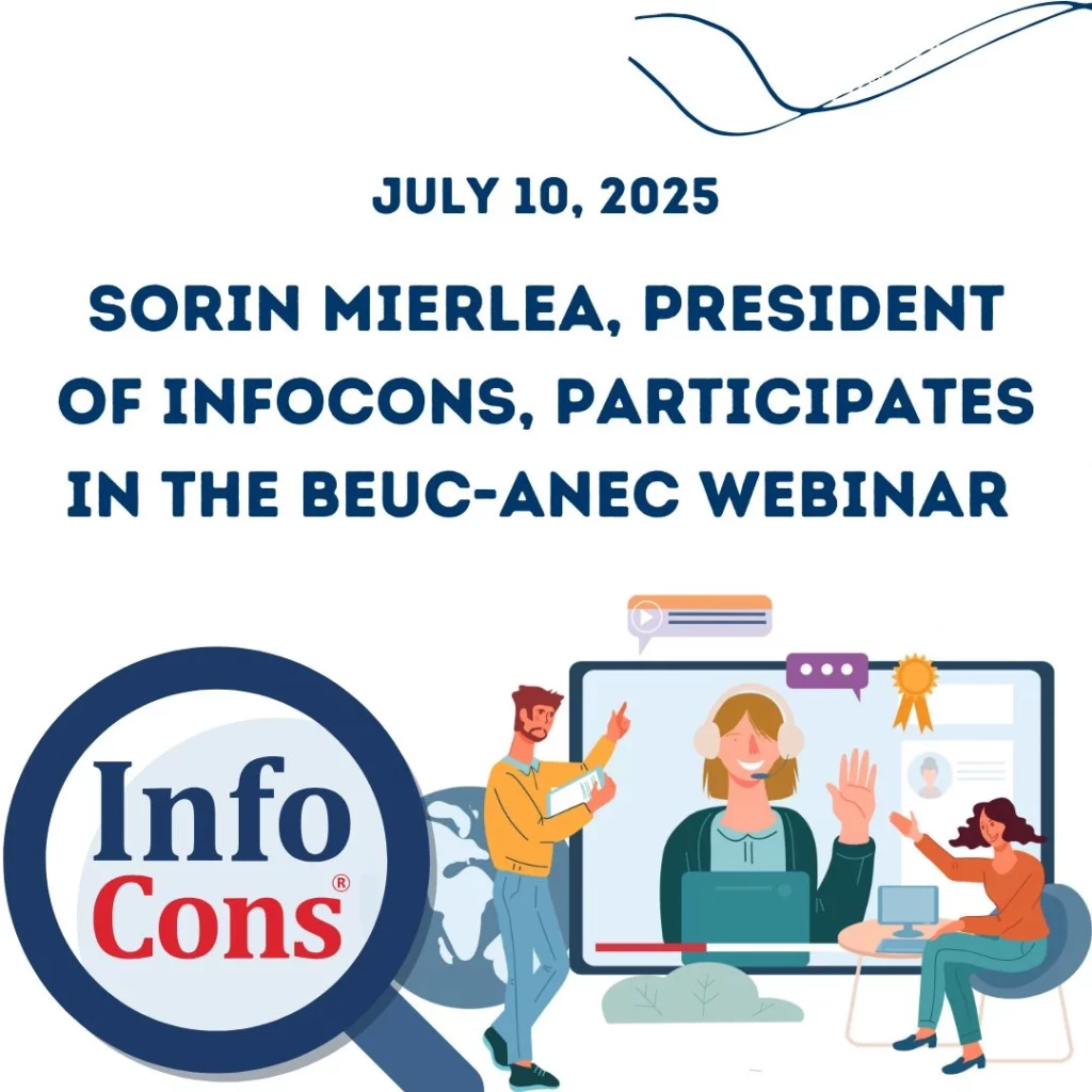 Sorin Mierlea , President of InfoCons Consumers Protection , participates in the BEUC-ANEC webinar