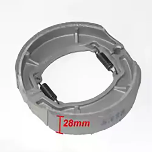 Motorcycle part: Brake drum shoe replacement for Roketa, Sunl, Jonway and Taotao motorcycles with 50cc, 110cc, 125cc, 150cc and 250cc engines. Engine type: GY6. Engine models: 152QMI, 157QMJ and 161QMI. Product sold online, in particular via AliExpress.