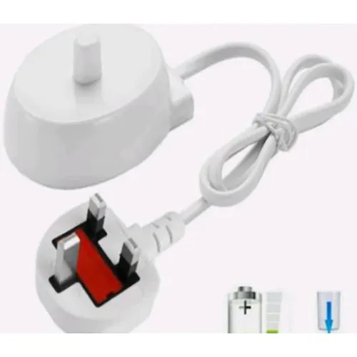 White electric toothbrush charger. Product sold online, in particular via TikTok and Creationyoursale.