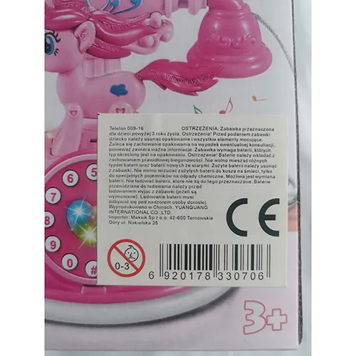 Plastic telephone toy.