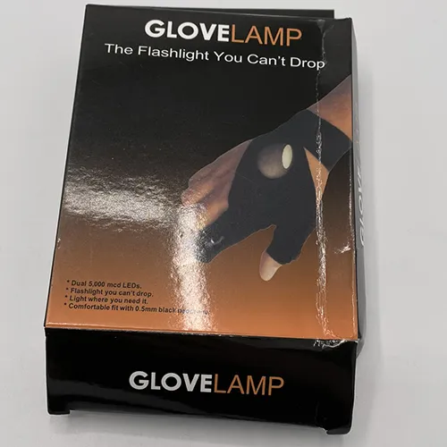 Glove for the right hand with LED lights.