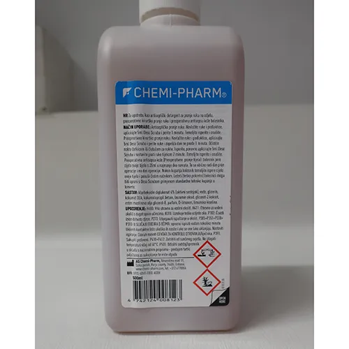 Antiseptic detergent for hand washing in the ward, preoperative surgical hand washing and preoperative antisepsis of the patient's skin