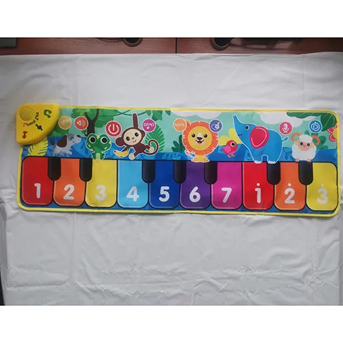 Interactive, musical toy mat for children, dimensions 110 x 36 cm.