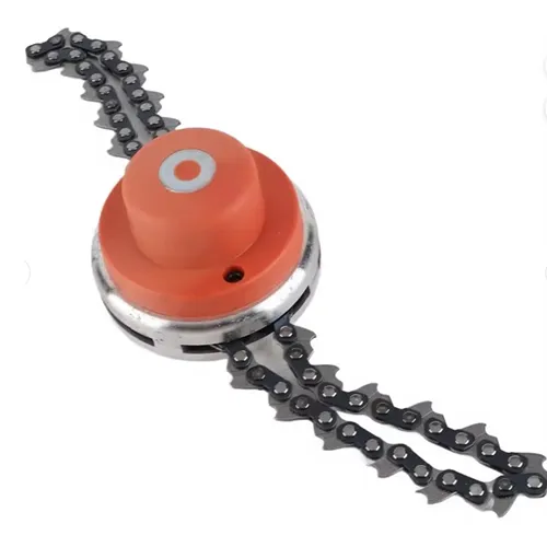 Flail-type cutting attachment with two chainsaw chains. Product sold online, in particular via Alibaba.com (identification number: 1601486514648).