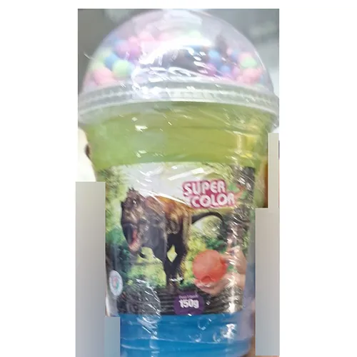 Toy slime in three colours.