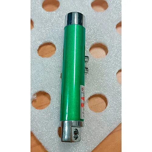 Laser pointer with dual light and laser function, powered by three button batteries.