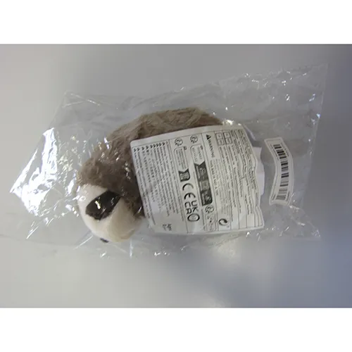 Soft toy in the shape of a sloth soft toy. Product sold online, in particular via Temu.