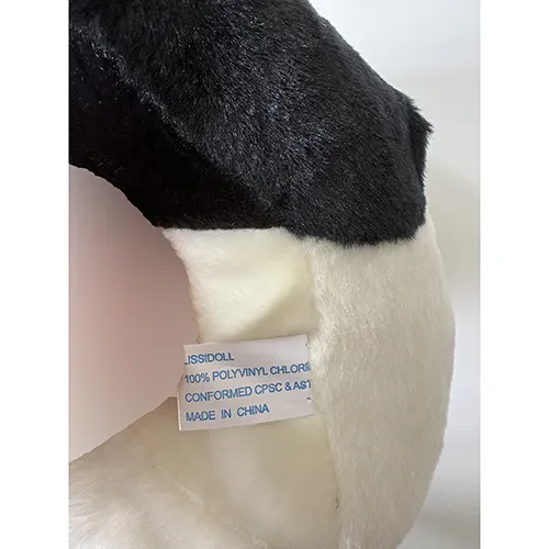 Soft toy in the shape of a panda.