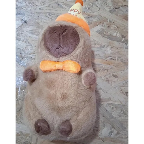 Soft toy, in the shape of a capybara. Product sold online, in particular via Shein (product identification number: sl25030421116762215).