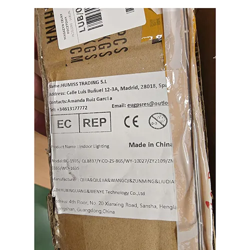 Wall luminaire, input: 100 - 120V, 60Hz; 200-220V, 50Hz, output: 24V - 2A. Product sold online, in particular via AliExpress.