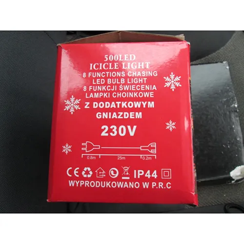 Lighting chain, 25 meters long, with 500 LED lights.